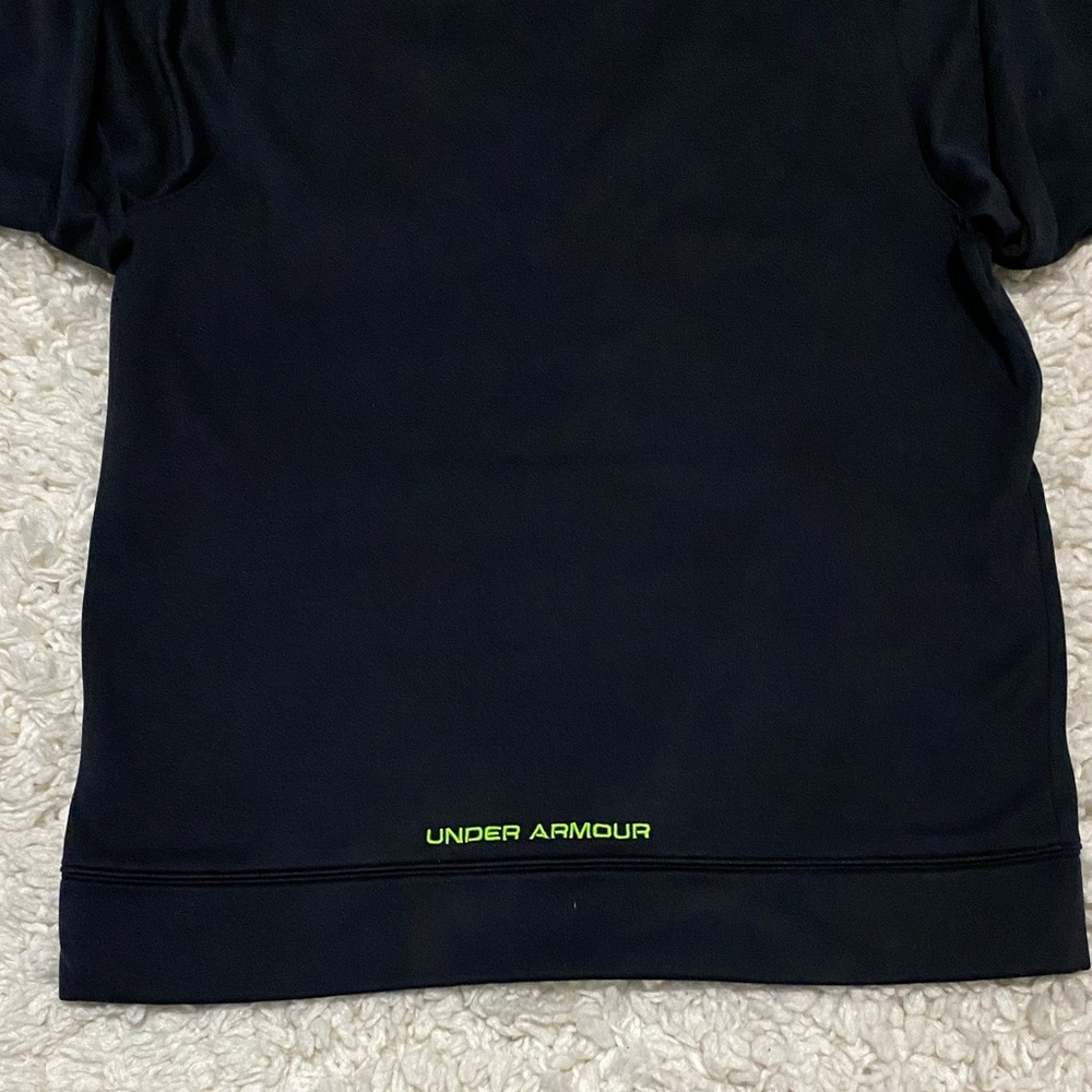 Under Armour Mens size large black Hoodie with Bright green trimmed Logo - Picture 11 of 14
